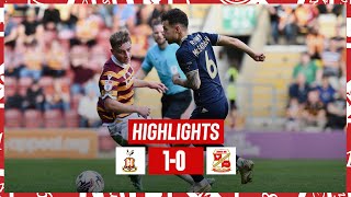 Match Highlights Bradford City vs Swindon Town [upl. by Nynnahs]