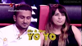 Yo Yo Honey Singh with His Wife on Indias Raw Star Full HD [upl. by Annaiv172]