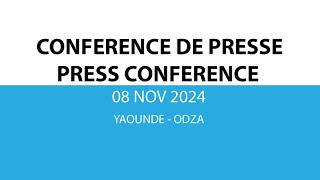 CONFERENCE DE PRESSE PRESS CONFERENCE 08 NOV 2024 [upl. by Annyrb]