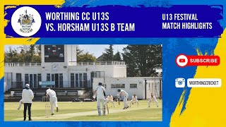 Worthing CC u13s vs Horsham CC u13s  SJCF  13th August 2024 [upl. by Leaj650]