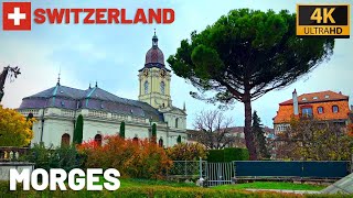 Morges Switzerland  Magical Town in Switzerland  4K Walking Tour [upl. by Ralaigh843]