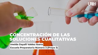 Concentración de las soluciones cualitativas [upl. by Cointon234]