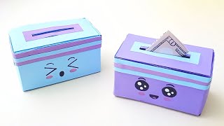 Origami Money Bank  Cute Money Bank From Paper  how to make money saving box  Paper money bank [upl. by Oirromed]