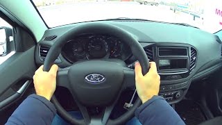 2016 Lada Vesta Classic 16 МТ POV Test Drive [upl. by Aivatnwahs]