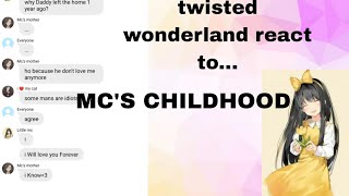 twisted wonderland react toMcs childhoodtwisted wonderlandtext storytx for 15 followers [upl. by Nolek]