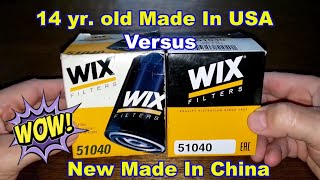 Wix 51040 Oil Filter Cut Open New and Older Version Comparison [upl. by Hayifas]