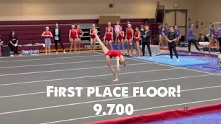 First place level 6 floor 9700  Emma the gymnast [upl. by Annaitsirk]