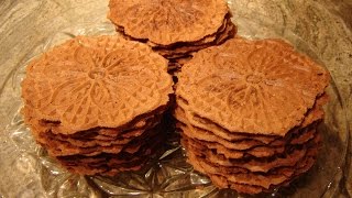 Italian Chocolate Filled Pizzelle Cookies by Diane Lovetobake [upl. by Gujral903]