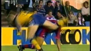 Timana Tahu intercept slam dunk try 2001 Newcastle vs Parramatta [upl. by Aihtenyc]