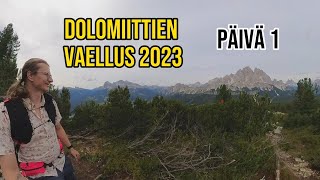 Dolomites Hike 2023  day 1  Cortina d’Ampezzo  Rifugio Son Forca Eng subs [upl. by Yates]