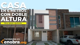 Sorprendente CASA en 6 METROS DE ANCHO con espacios AMPLIOS ROOF GARDEN  Urbavita [upl. by Cutler]