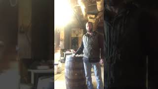 Opening a bourbon barrel making a bung puller [upl. by Etnwahs721]