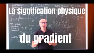 La signification physique du gradient [upl. by Gerick176]