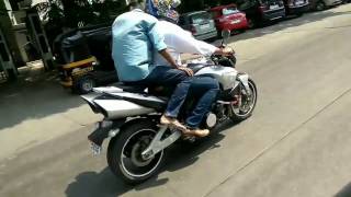 Suzuki Bking With Two Big Exhaust Mumbai India [upl. by Ayikat]