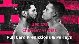 UFC 279 Chimaev vs Diaz Full Card Predictions Bets and Parlay Picks [upl. by Ecyoj]