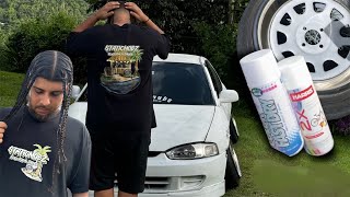 REPAINTING THE STEELIES WHEELS  STATICMOBZ TSHIRT PHOTO SHOOT VLOG 50 [upl. by Westfall]