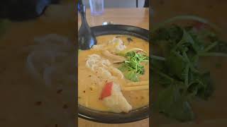 Craving for savory Thai Noodle Soup Clear broth house special Tom Kha Seafood Beef Boat shorts [upl. by Mccreery681]