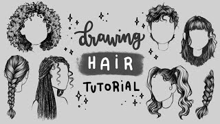 How To Draw Hair  Tutorial [upl. by Jecho]