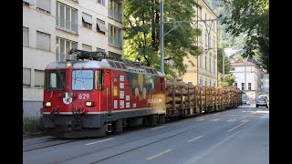 Rhätische Bahn  die ChurArosa Bahn  Personen und Güterverkehr im Juli 2022 [upl. by Hael892]