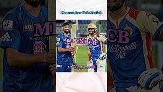 Remember This Match MI VS RCB 2012 shorts cricket iplmatch [upl. by Esiuol]