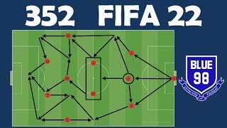 352 FIFA 22 Best Custom Tactics  How to Create Chances  Counter Attack amp Build Up [upl. by Hintze]