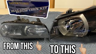 R34 Behrman repair kit  carbon fiber headlight upgrade [upl. by Sarnoff131]