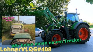 LohnerVLOG408 Ein neuer Trecker ist da Fendt 724 Gen6 FendtONE I Mais abfahren Claas Jaguar 950 [upl. by Ochs]