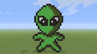 Minecraft Pixel Art  Alien [upl. by Mairem]