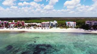 Flyover Half Moon Bay  Akumal Mexico 4K [upl. by Eiliab]