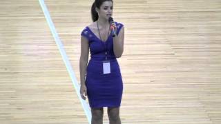 Victoria Zarlengas National Anthem UF Gator Basketball [upl. by Mhoj]