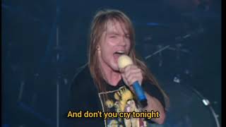 Guns N Roses  Dont Cry  Live in Tokyo 92 Lyrics [upl. by Ardnnaed]