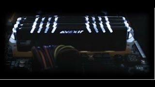 Avexir Core Series Quad Channel DDR3 DIMM Kit 16GB with white Leds  Action Video [upl. by Auqenaj]