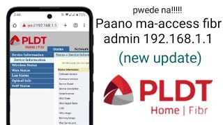 Paano ma access ang admin ng pldt fibr gamit ang phone new update [upl. by Liagabba]