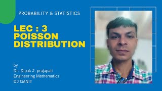 Lec3Poisson DistributionLimiting Case of Binomial Distribution [upl. by Nirehs]