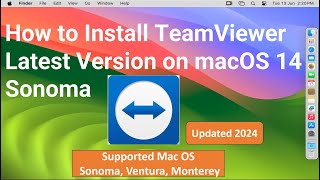 How to Install Team viewer Latest Version on macOS 14 Sonoma  Updated 2024 [upl. by Moon689]