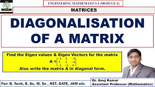 Diagonalisation of Matrices  Diagonalisation of matrices 3x3  Diagonalisation  Matrix Diagonal [upl. by Rawdon]