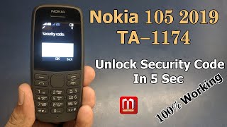 Nokia 105 TA1174 Security Code Unlock 100 Working [upl. by Robb]