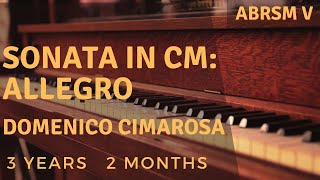 Domenico Cimarosa  Sonata in C minor Allegro  PIANO PROGRESS DAY 1153 [upl. by Ycaj]