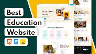 How to Build Creative Education Website Using HTML CSS JavaScript [upl. by Yelhak]