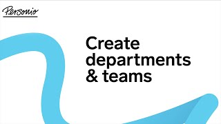 Create departments and teams [upl. by Ydualc]