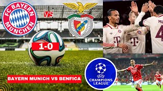 Bayern Munich vs Benfica 10 Live Champions League UCL Football Match Score Commentary Highlights FC [upl. by Llennaj]