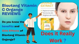 Bisutang Vitamin C Orange Extract Korean Facial Sheet Mask REVIEWS Does it work [upl. by Aicetal722]