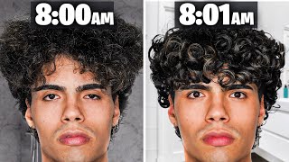 1 Minute Morning Hack for Perfect Curly Hair [upl. by Aranahs]