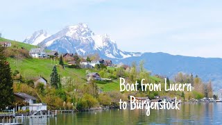 Boat amp funicular from Lucern to Bürgenstock Resort [upl. by Devinna]