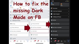 How to fix the missing Dark Mode option in Facebook [upl. by Yaj]