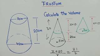 Volume of a Frustum Mensuration [upl. by Asi]