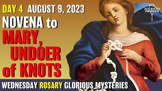 Mary Undoer of Knots Novena Day 4 Rosary Wednesday August 9 2023 Glorious Mysteries of Rosary [upl. by Babbette]