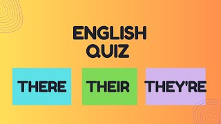 ENGLISH QUIZ THERE THEIR THEYRE [upl. by Airetal]