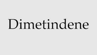 How to Pronounce Dimetindene [upl. by Ikaz]