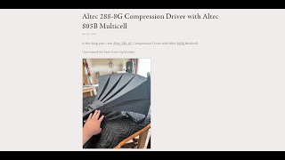 Altec 2888G Compression Driver with Altec 805B Multicell [upl. by Eberto]